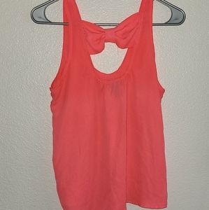 Bright Coral Sheer Tank Top